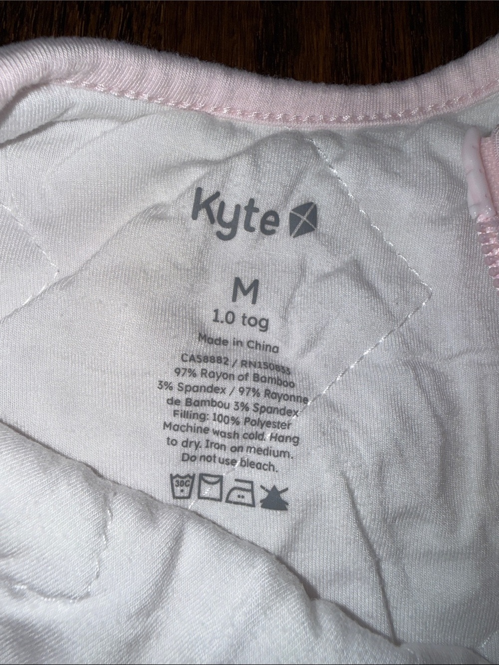 Kyte Baby Sleep Sack in Pale Pink Sakura M 1.0 TOG - Picture 8 of 15